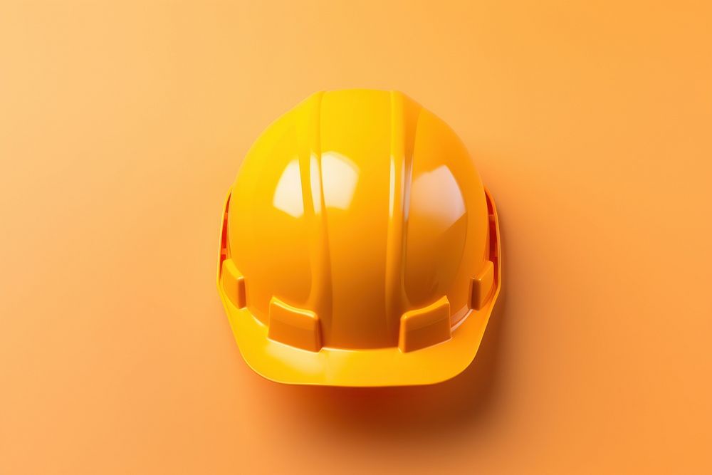Safety helmet hardhat yellow protection.