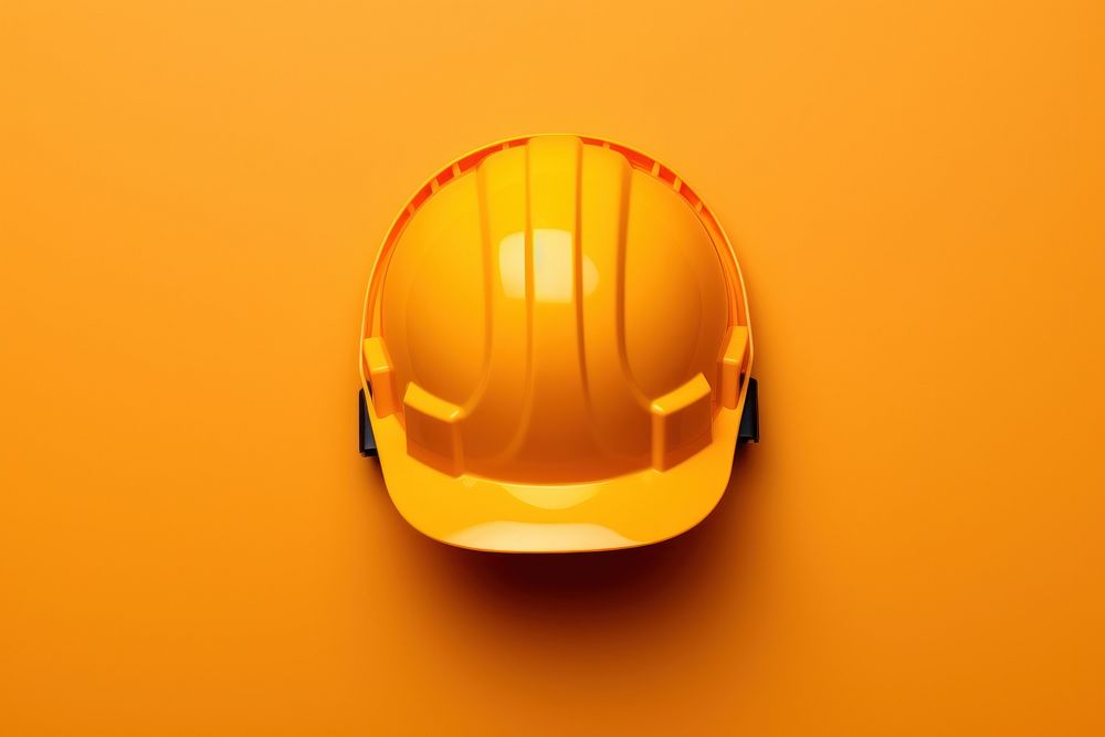 Safety helmet hardhat yellow protection.