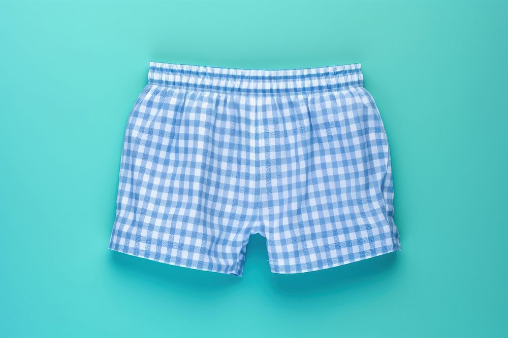 Seersucker swimming trunks shorts underpants clothing.