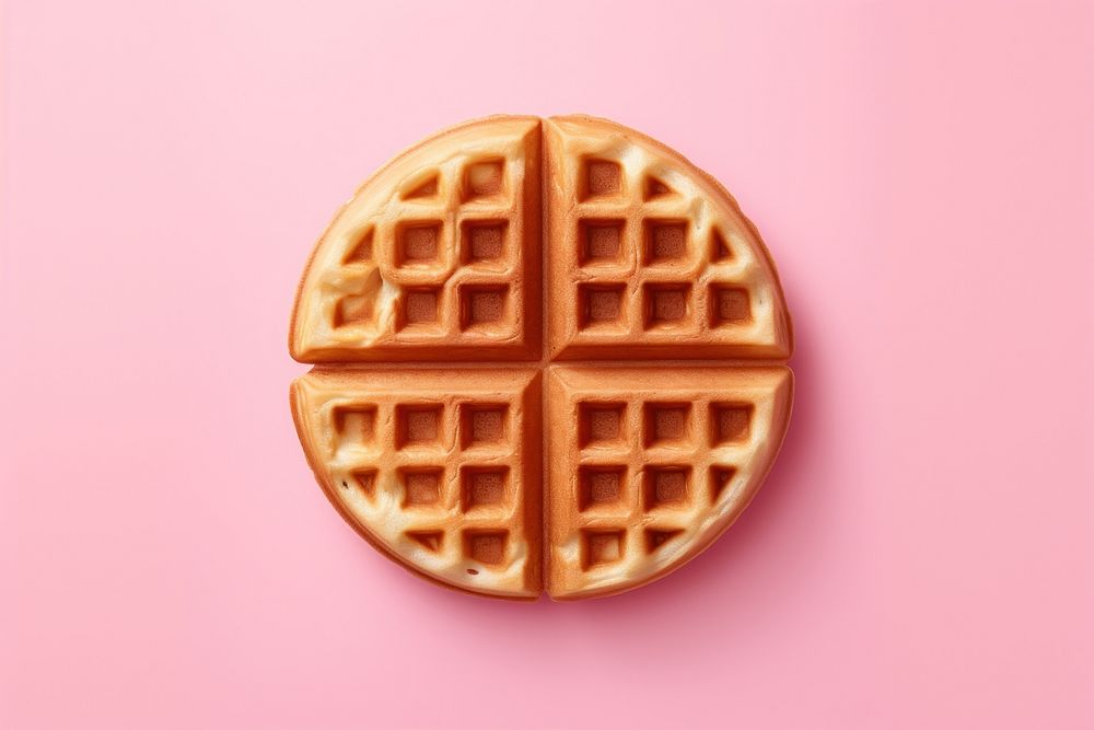 Waffle food pink confectionery.