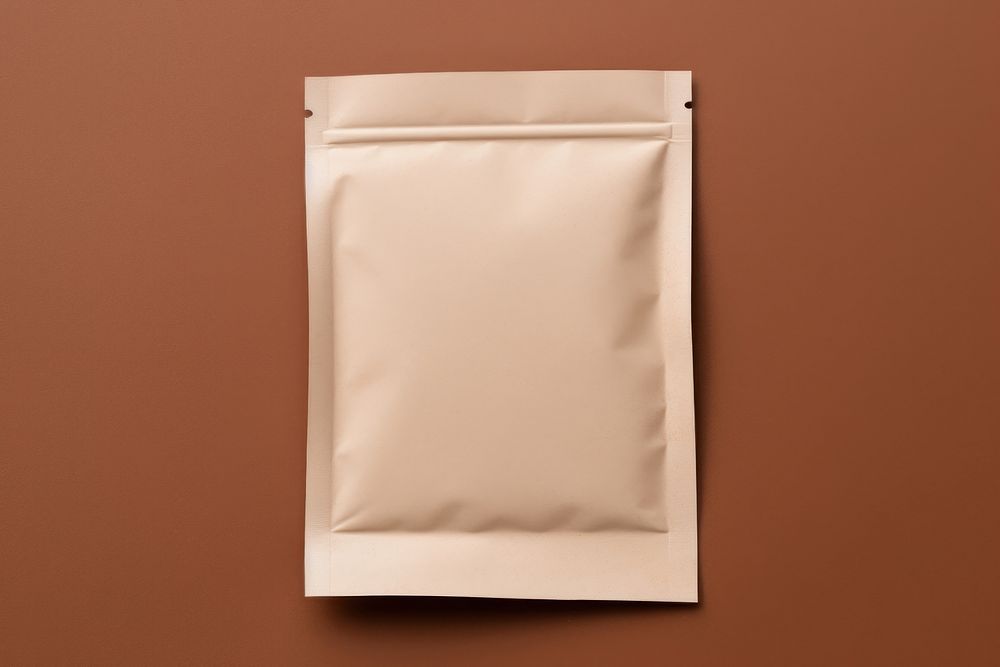 Protein powder sachet brown paper simplicity.