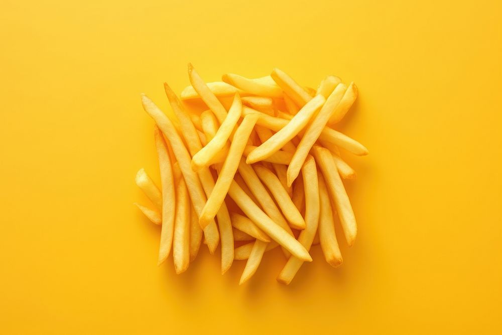 French fries yellow freshness abundance.