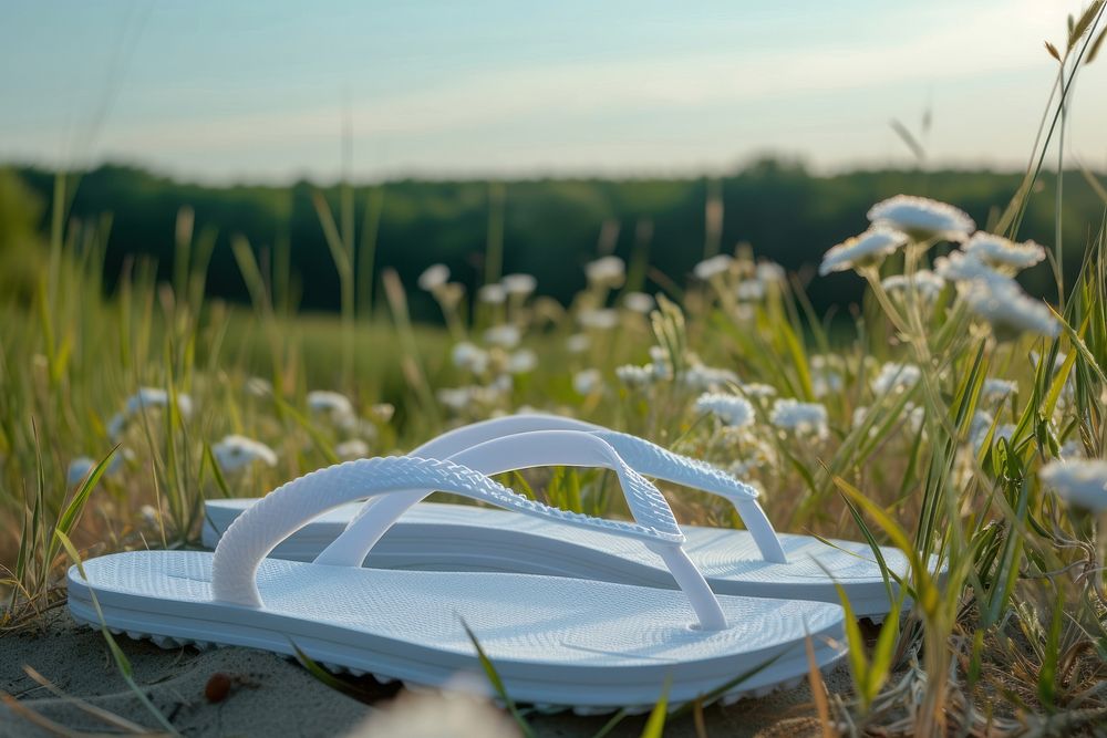 Flip flops shoe flip-flops outdoors white.