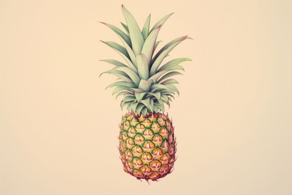 Drawing of pineapple pencil pattern sketch fruit.