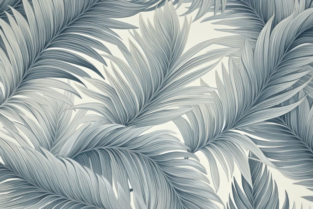Monotone palm leaves wallpaper pattern backgrounds nature plant.