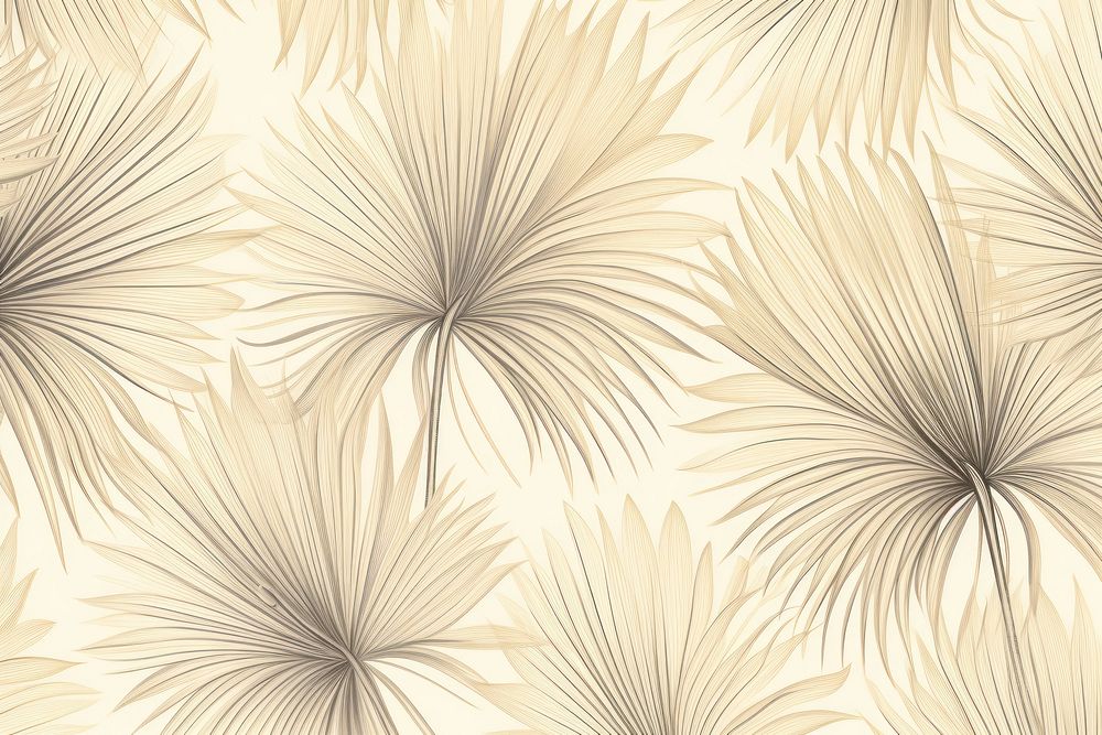 Monotone palm leaves wallpaper pattern backgrounds texture sketch.