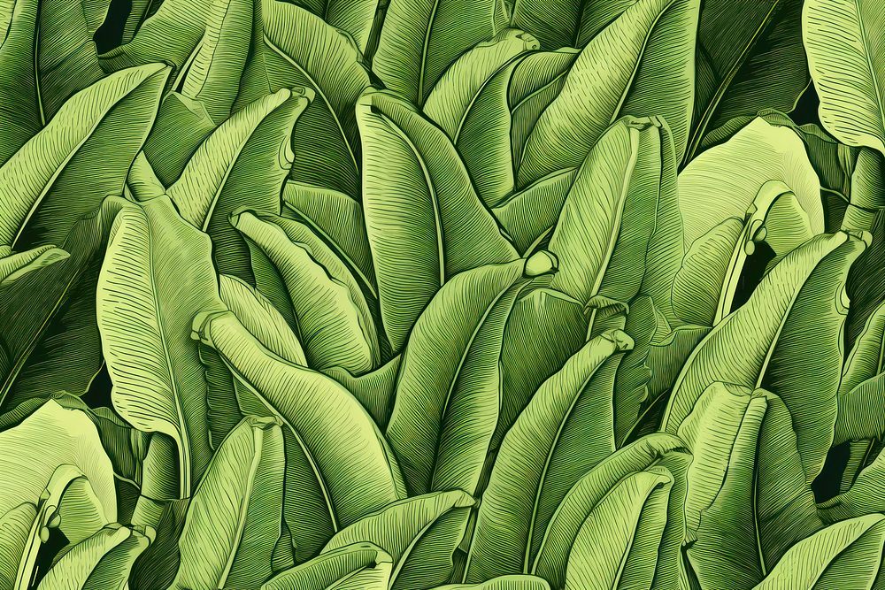 Seamless pastel monotone banana leaves backgrounds pattern plant.