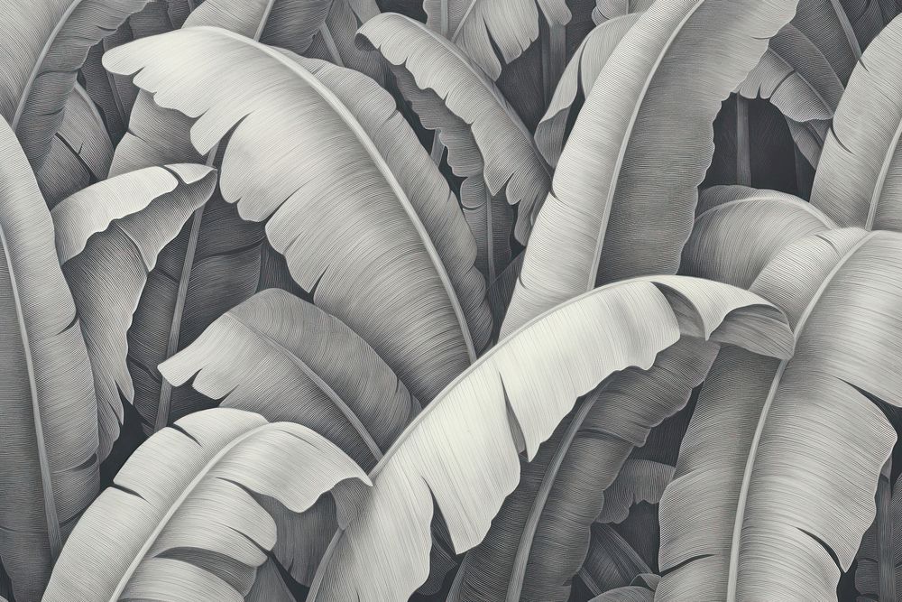 Seamless pastel monotone banana leaves backgrounds pattern nature.