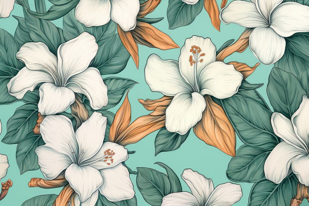 Pastel monotone nature wallpaper pattern flower backgrounds plant.
