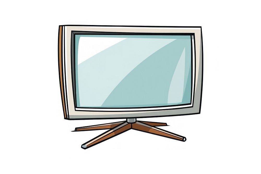 LCD TV screen television cartoon.