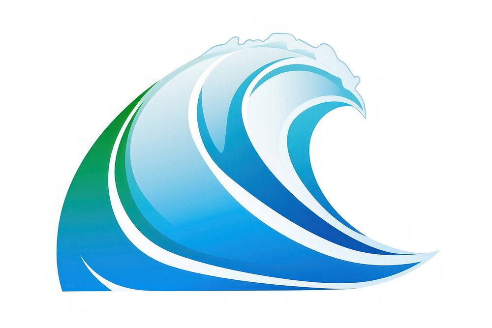 Wave nature ocean logo.