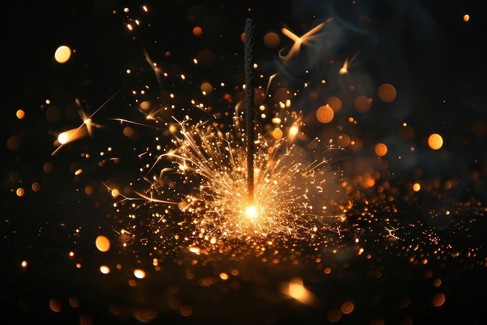Effect sparking light fireworks outdoors sparks.