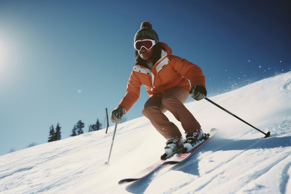 Skiing sports recreation footwear.