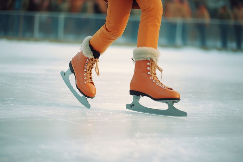 Ice skating sports winter ice.