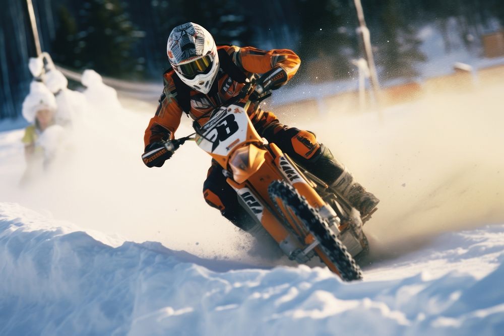 Snocross motorcycle motocross outdoors.
