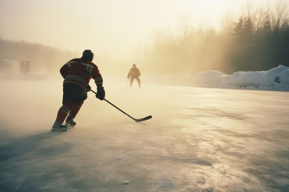 Hockey sports footwear winter.