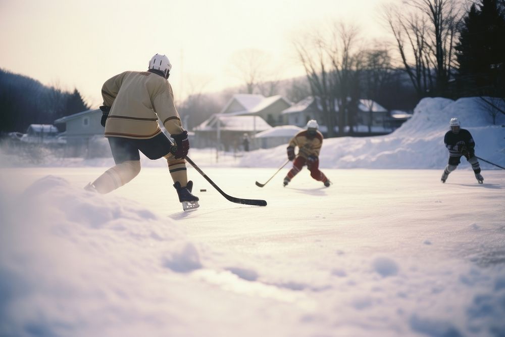 Hockey sports footwear winter.