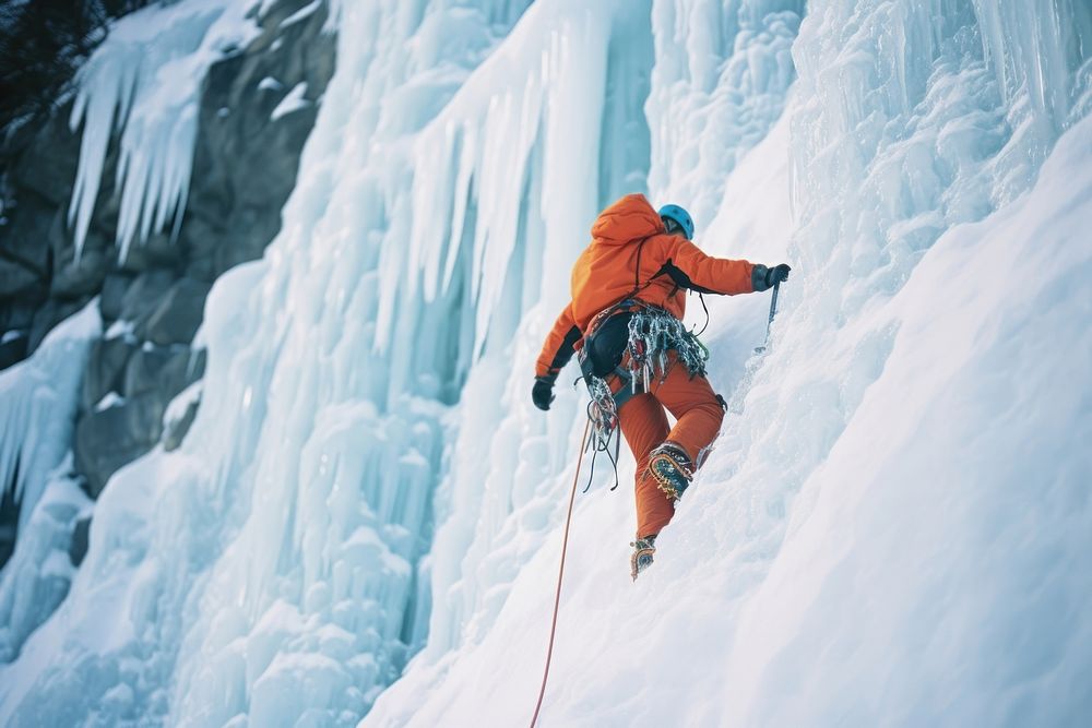 Ice climbing sports recreation adventure.
