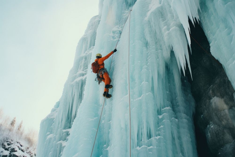 Ice climbing sports recreation adventure.