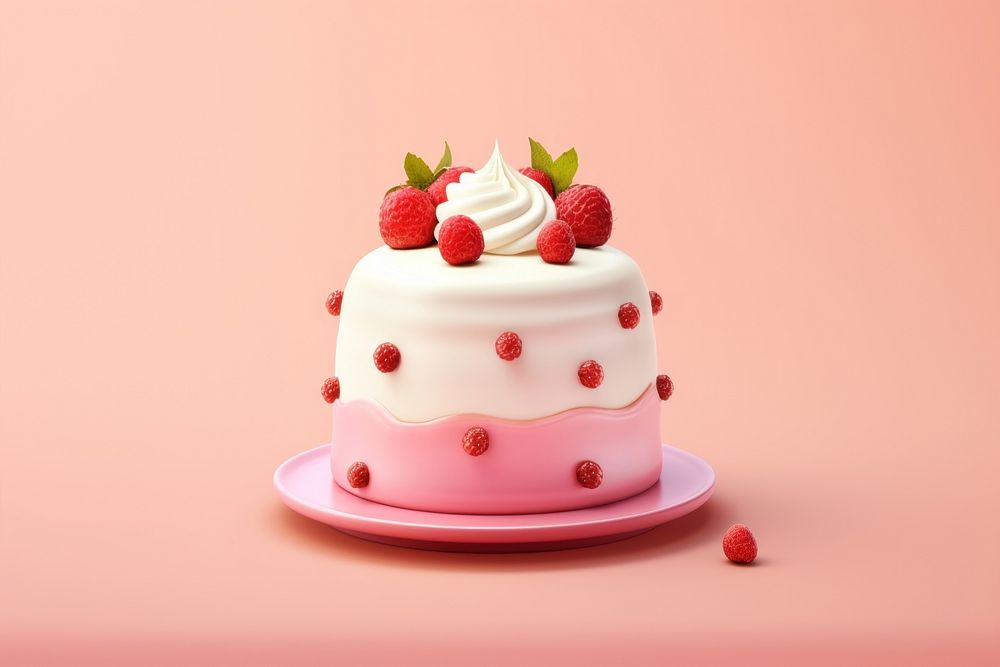 Anniversary cake raspberry dessert fruit.