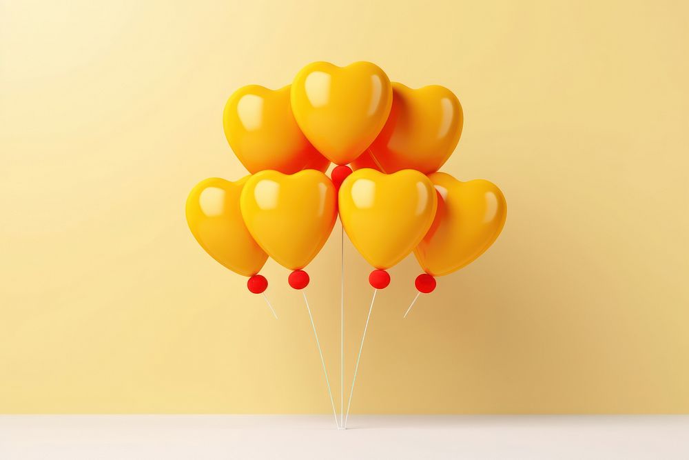 Heard-shape balloons celebration anniversary decoration.