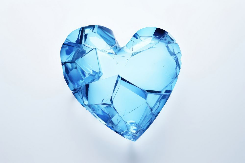 Broken heart gemstone jewelry crystal.