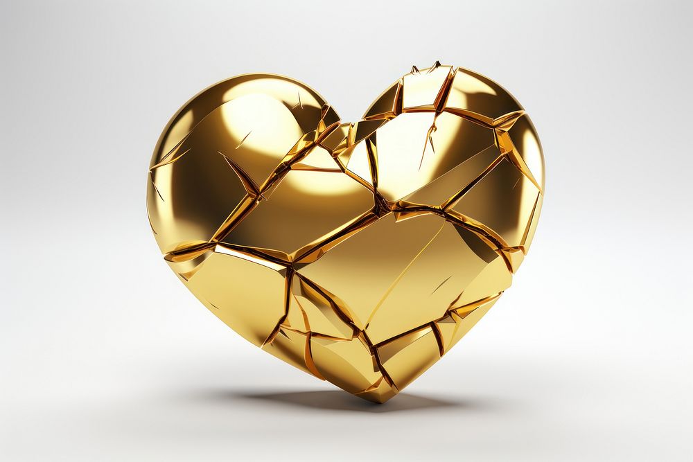 Broken heart gold affectionate chandelier.