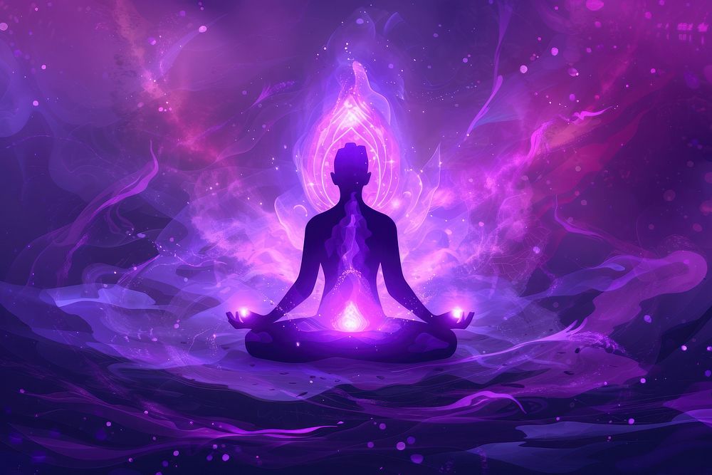 Meditation background spirituality purple yoga.
