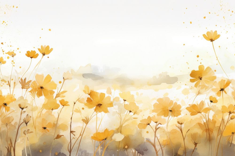 Summer meadow watercolor background flower backgrounds outdoors.