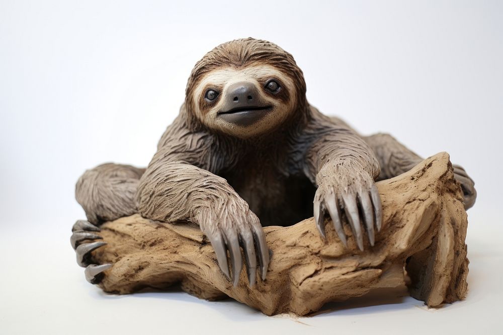 Sloth made up of clay wildlife animal mammal.