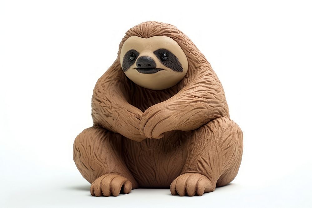 Sloth made up of clay wildlife mammal animal.