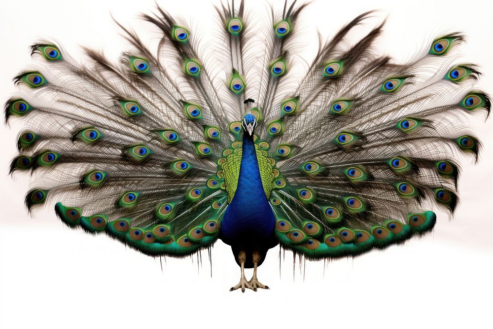Peacock spreading animal bird.