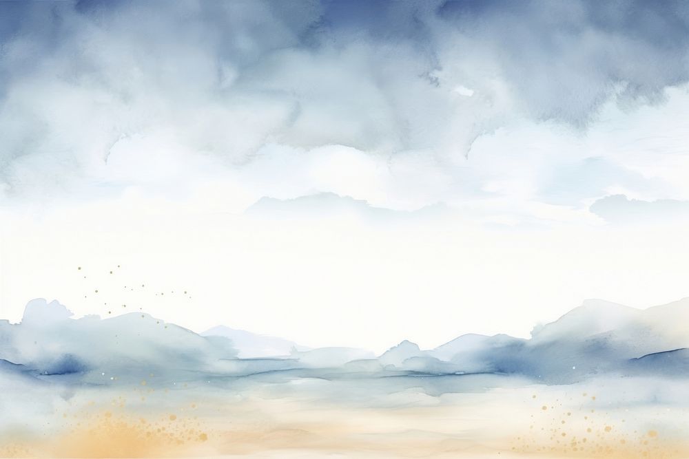 Summer landscape watercolor background backgrounds outdoors painting.