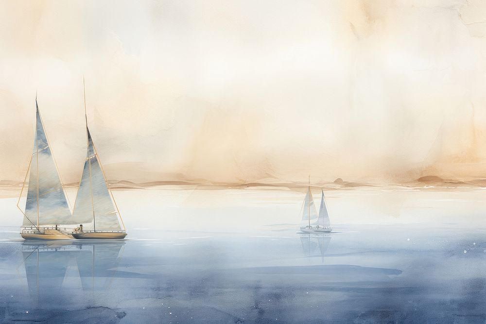 Sailing boats watercolor background painting backgrounds watercraft.