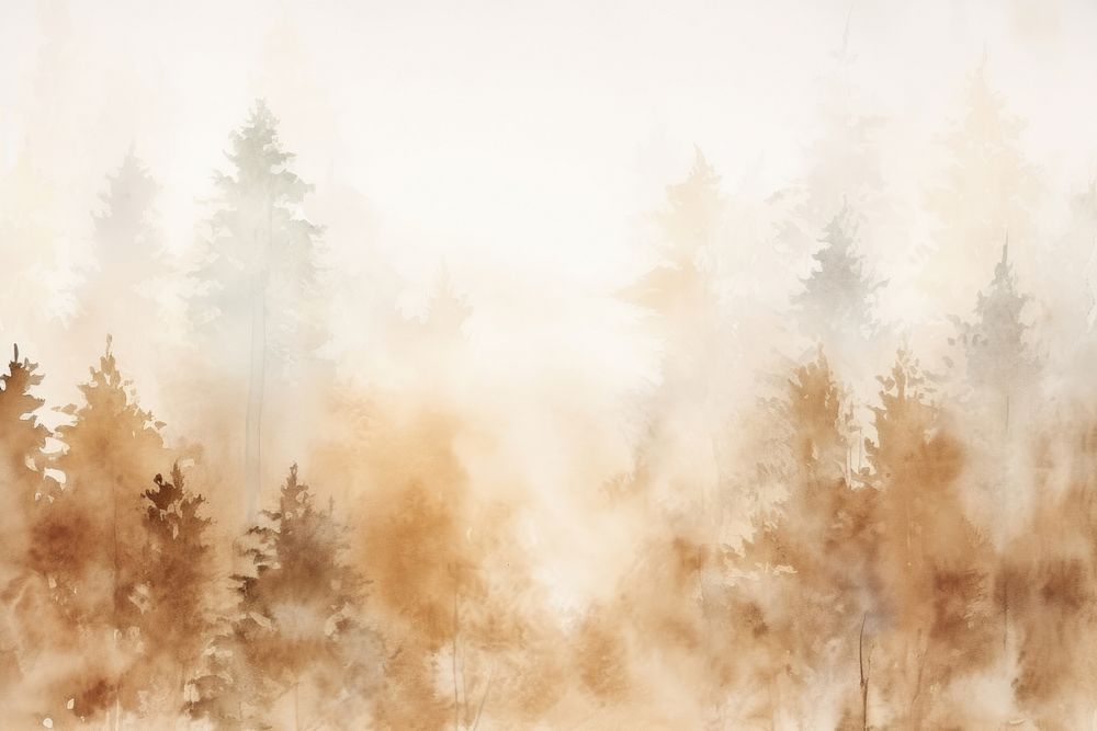 Brown forest watercolor background backgrounds outdoors woodland.