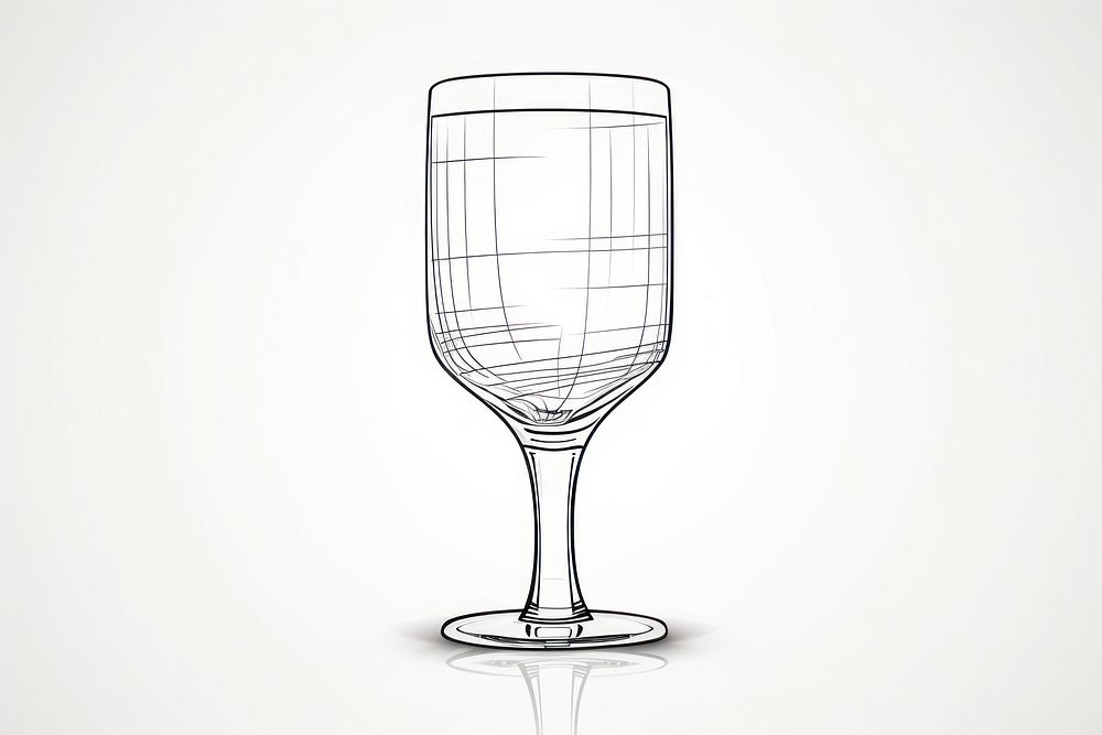 Cocktail outline sketch glass drink refreshment.