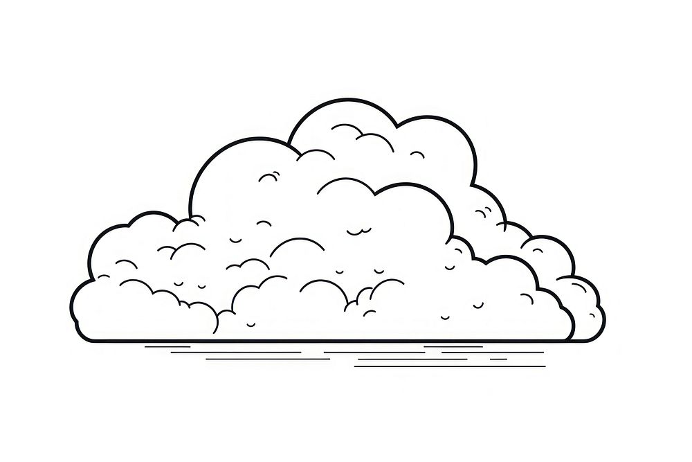 Cloud outline sketch outdoors drawing nature.