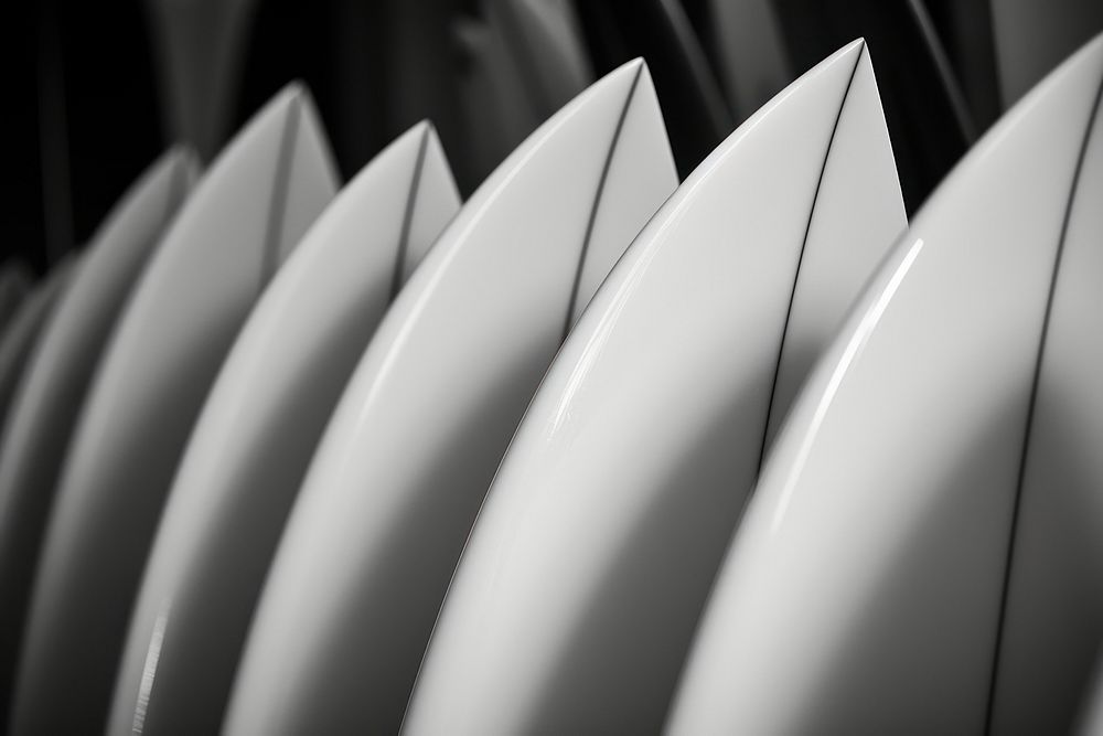 Photo of minimal surfboards backgrounds monochrome repetition.