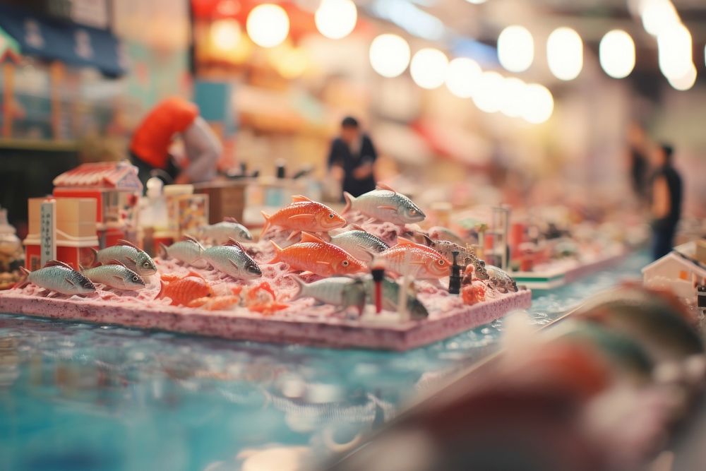 Fish market food supermarket recreation.