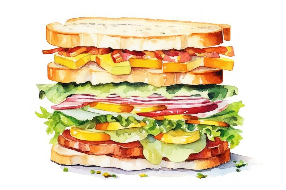 Club sandwich bread lunch food.