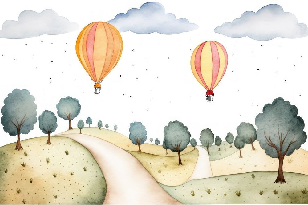 Hot air balloons aircraft vehicle transportation.