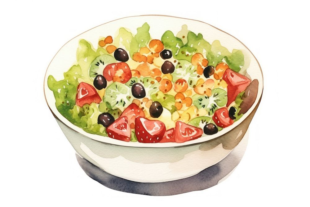 Salad dish plate food.