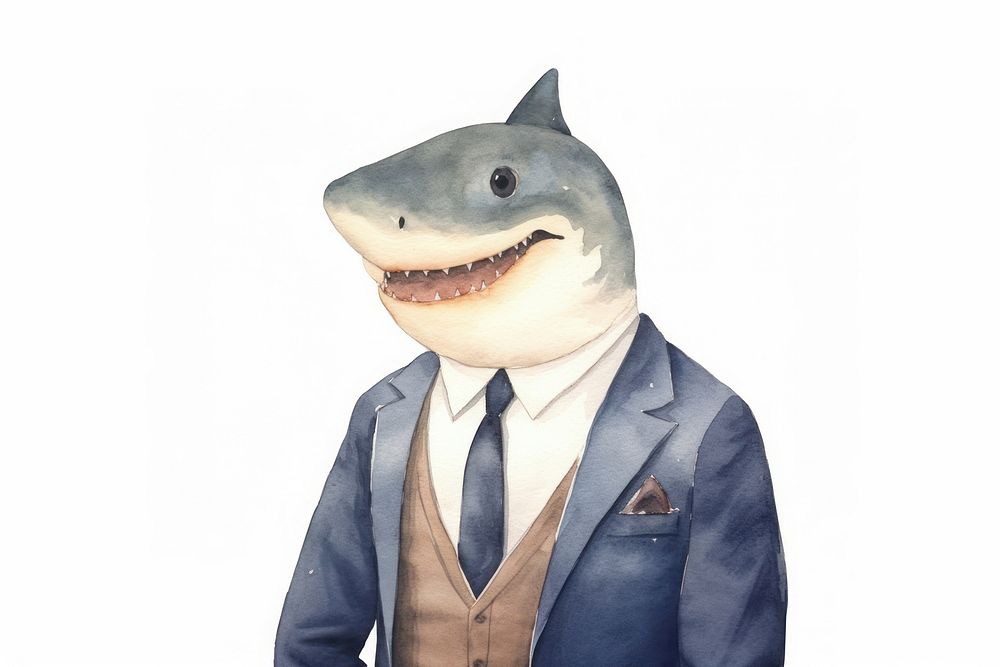 Shark in business animal adult fish.