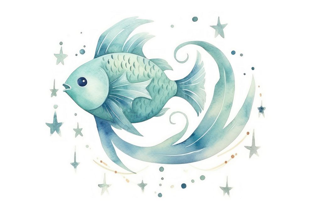 Pisces astrology sign pattern animal fish.