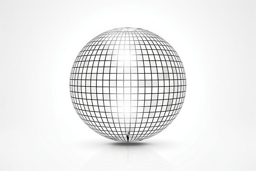 Disco ball outline sketch backgrounds sphere white background.