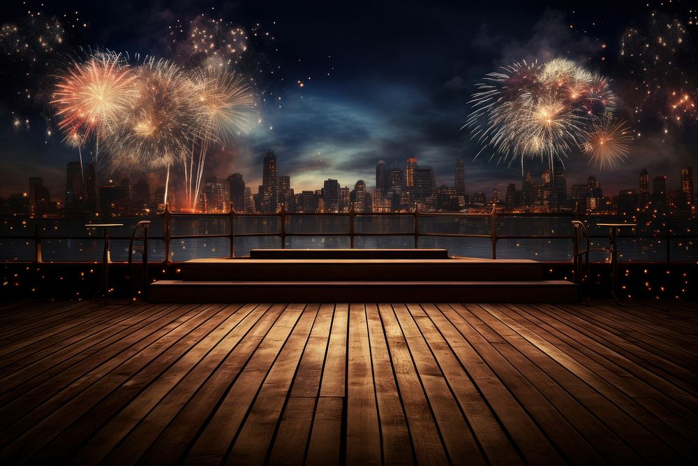 Fireworks architecture cityscape outdoors.