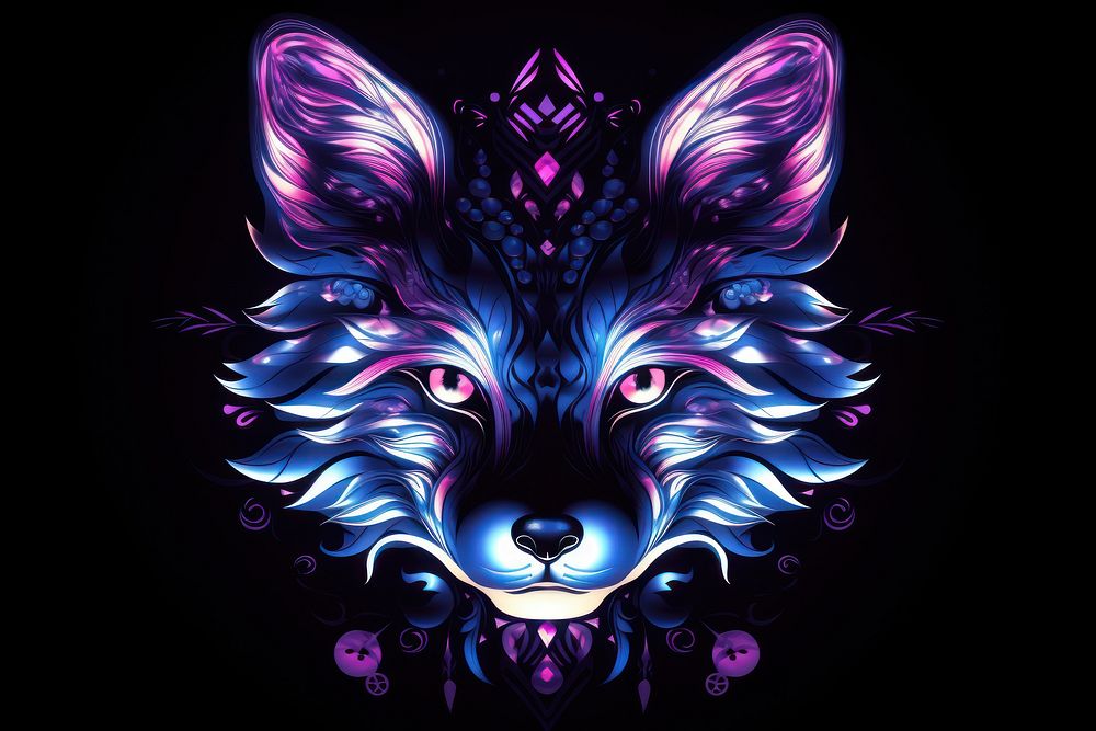 Fox pattern purple light.