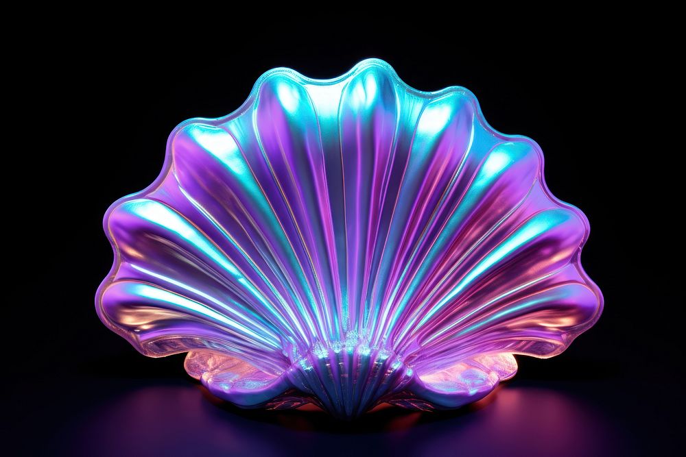 Sea shell purple invertebrate accessories. | Premium Photo Illustration ...