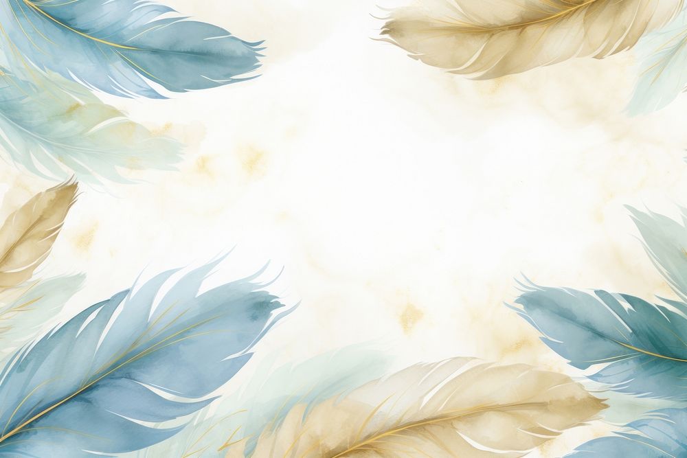 Feathers watercolor background backgrounds blue lightweight.