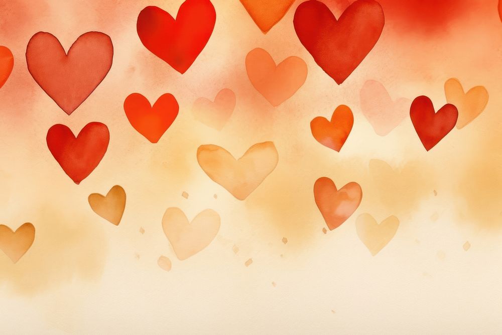 Hearts watercolor background backgrounds red creativity.